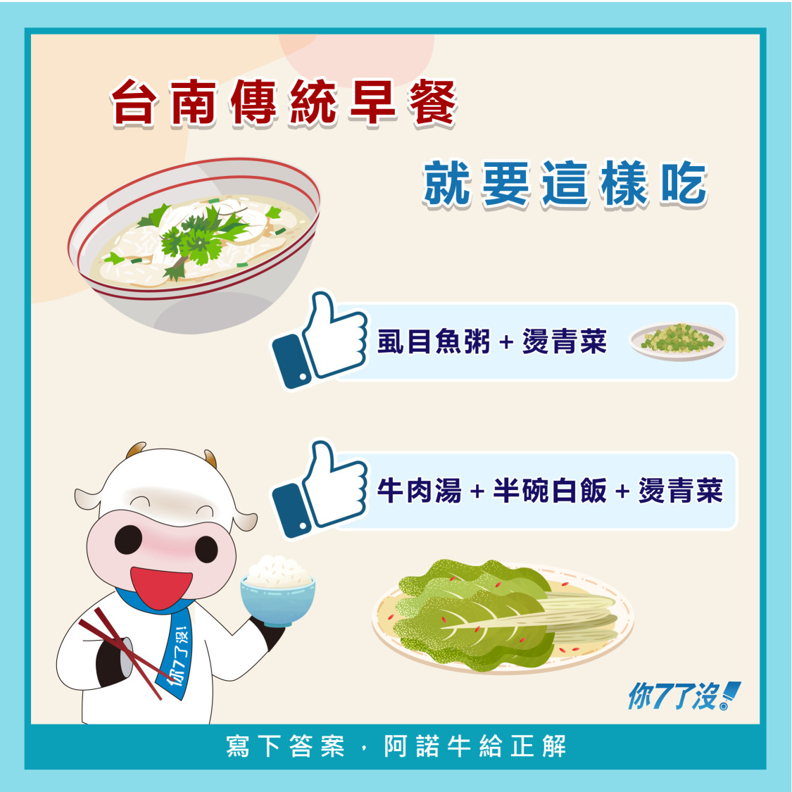 台南人傳統早餐牛肉湯和虱目魚粥，糖友這樣搭也可以安心吃