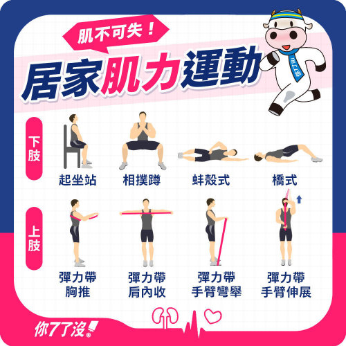 糖尿病居家肌力運動，在家訓練上肢與下肢的八個動作